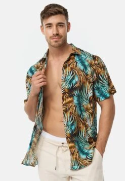 Indicode Jeans Kurzarm Inwalli - Overhemd - Black