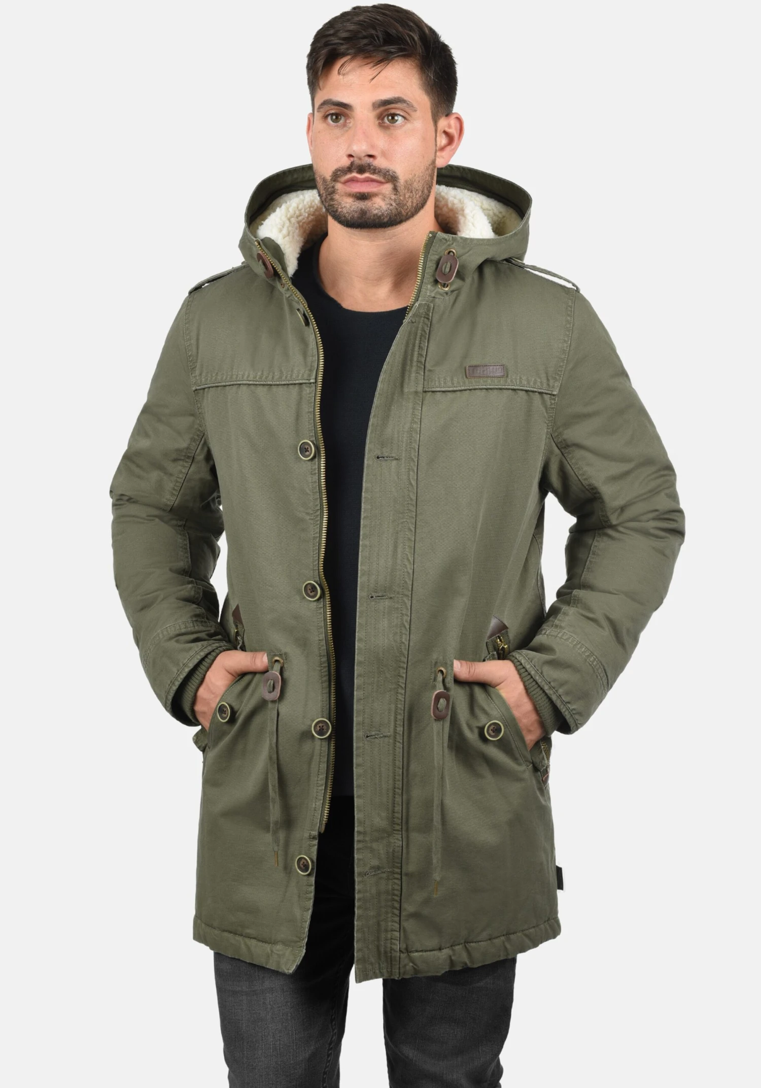 Indicode Jeans Parkas Winterparka Pulsoor Heren Olijfgroen 3 Indicode Jeans Parkas Winterparka Pulsoor Heren Olijfgroen - Image 3