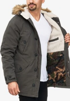 Indicode Jeans Parkas Winterparka Fann Heren Donkergrijs -Indicode Jeans Verkoop 07163b41d230e88918a83b20f9dde17b