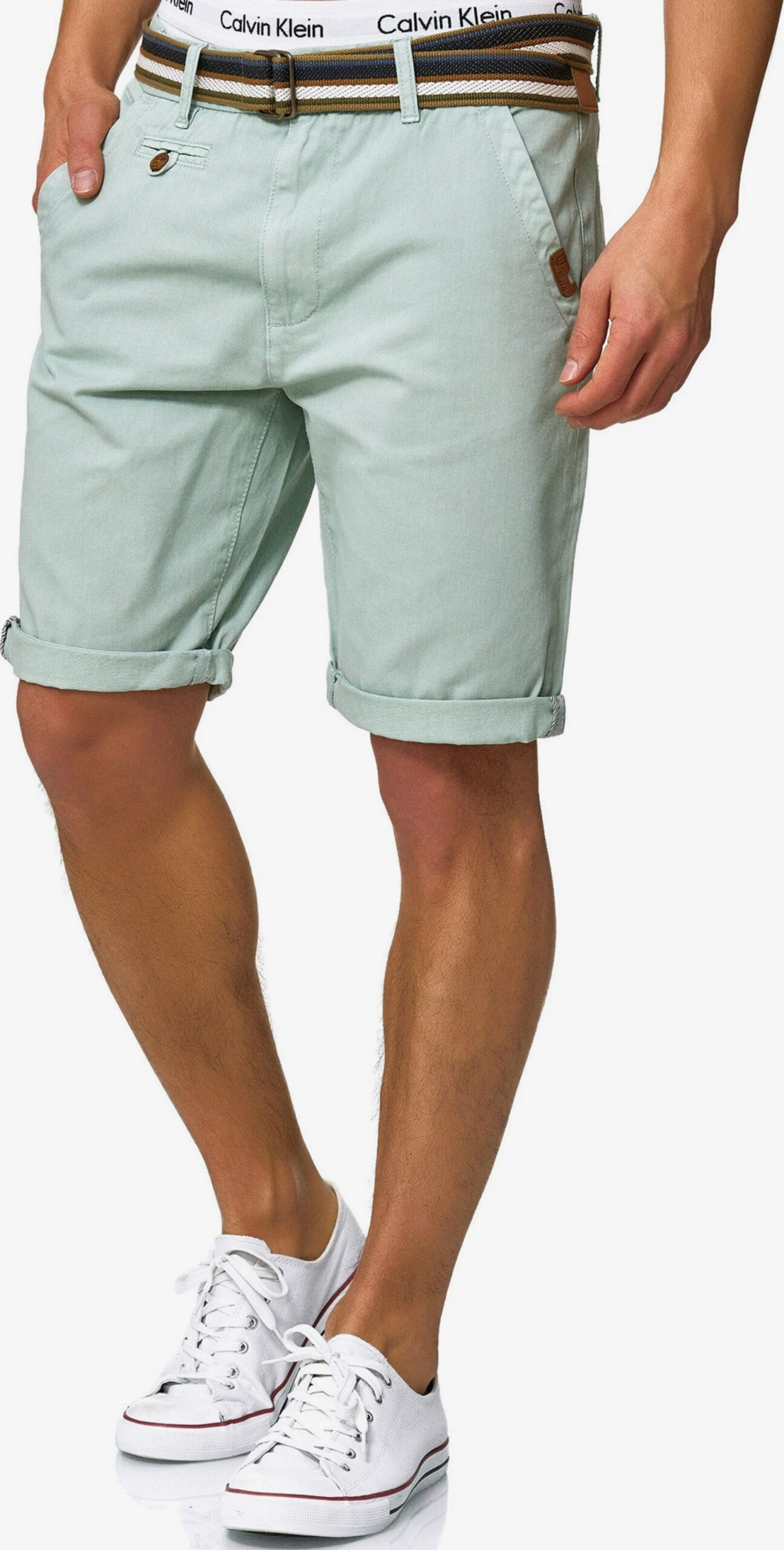 Indicode Jeans Chino Shorts Regular Chino Cuba Heren Mintgroen 1 Indicode Jeans Chino Shorts Regular Chino Cuba Heren Mintgroen