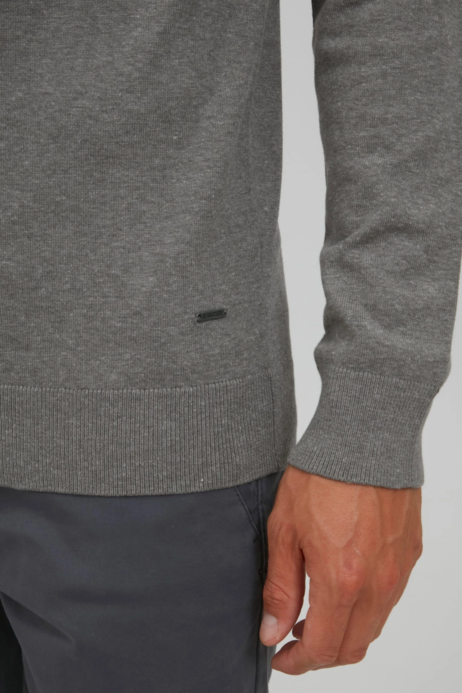 Indicode Jeans Coltruien Trui Erno Heren Grijs 6 Indicode Jeans Coltruien Trui Erno Heren Grijs - Image 6