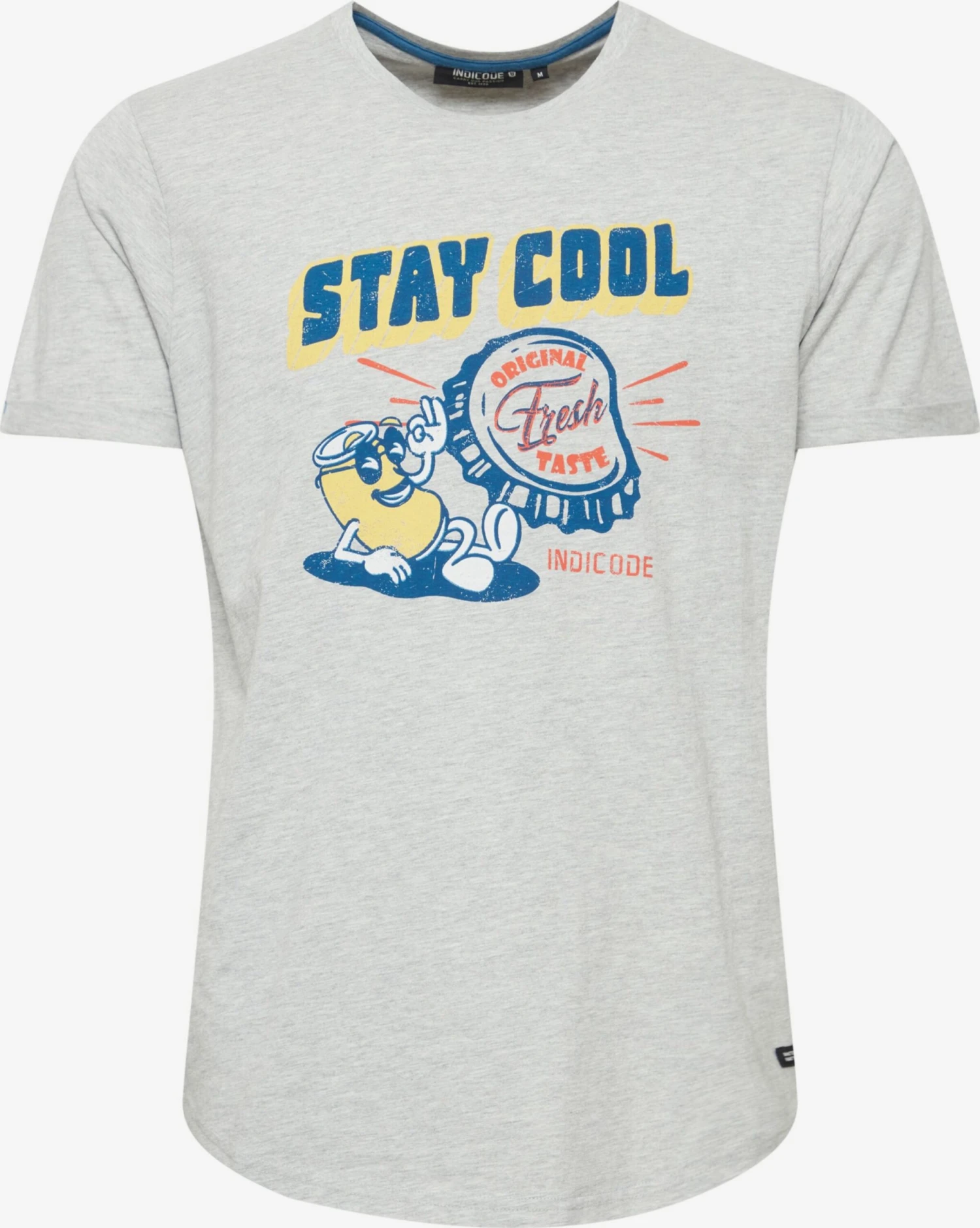 Indicode Jeans T-shirts Shirt Daniel Heren Lichtgrijs 1 Indicode Jeans T-shirts Shirt Daniel Heren Lichtgrijs