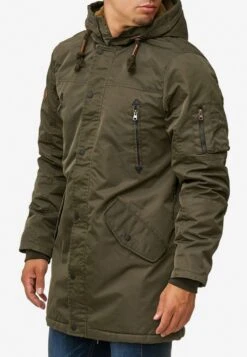 Indicode Jeans Parkas Winterparka Bardsley Heren Kaki -Indicode Jeans Verkoop 0c10259010d69f6fcb2cf163a15351a9