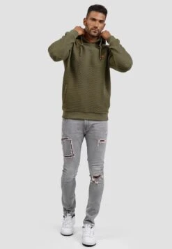 Indicode Jeans Hoodies Trui Heren Kaki -Indicode Jeans Verkoop 0cee354e85b82cd5e69090954b5f47ff