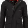 Indicode Jeans Parkas Winterparka Heren Zwart