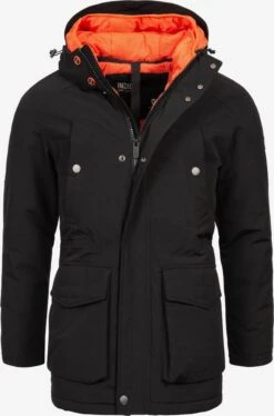 Indicode Jeans Parkas Winterparka Heren Zwart
