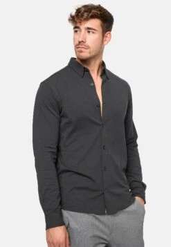 Indicode Jeans Langarm Theo - Overhemd - Dk Grey