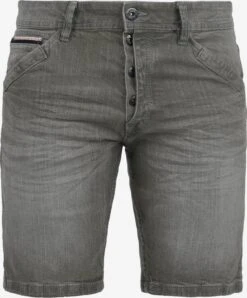 Indicode Jeans Denim Shorts Regular Broek Alessio Heren Grijs / Lichtgrijs
