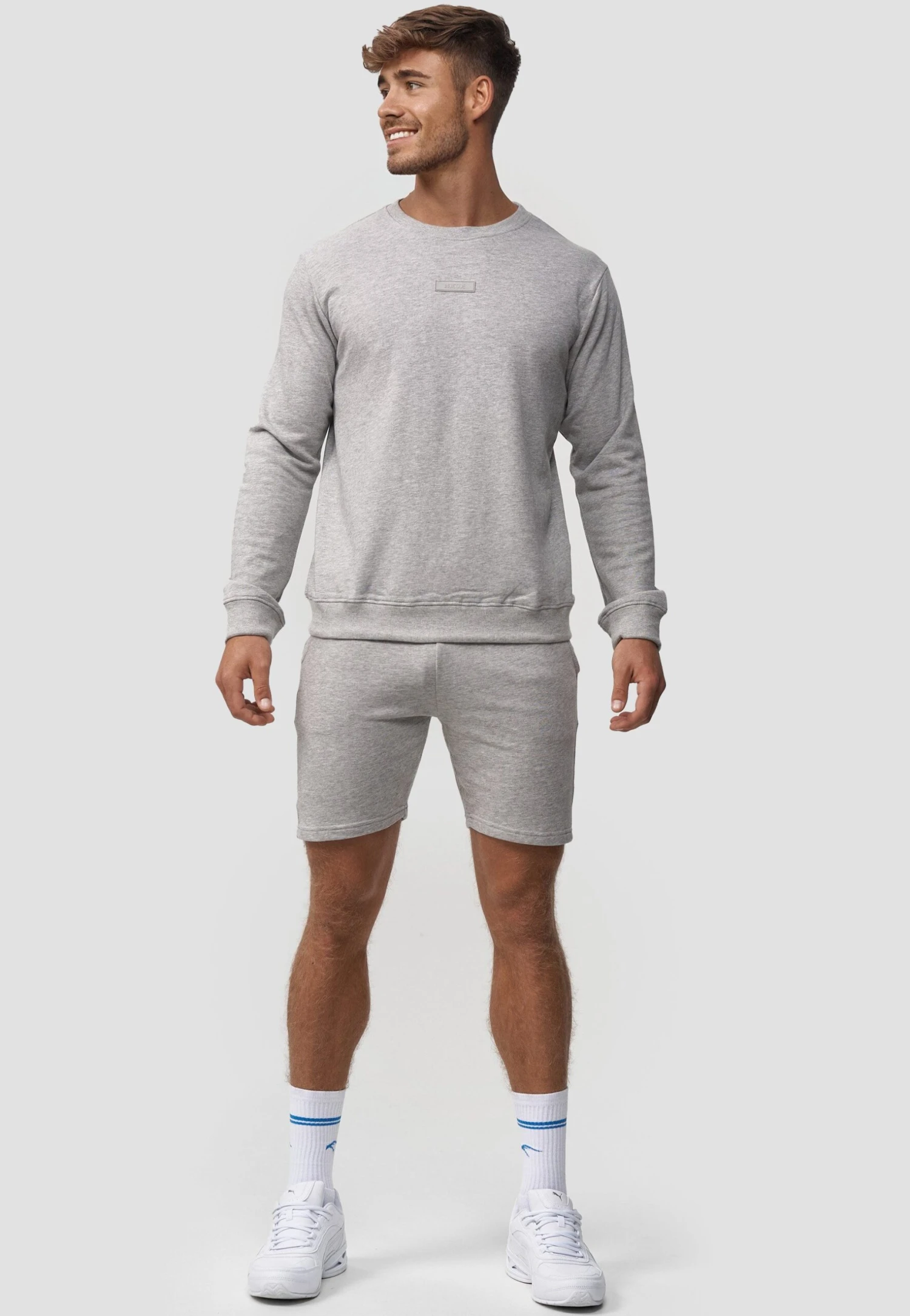 Indicode Jeans Baxter - Sweater - Lt Grey Mix 2 Indicode Jeans Baxter - Sweater - Lt Grey Mix - Image 2