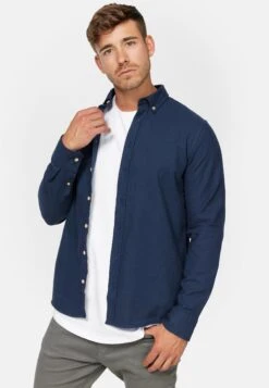 Indicode Jeans Langarm Riverside - Overhemd - Navy Mix