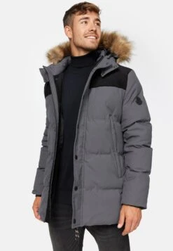 Indicode Jeans Parkas Winterparka Hexyl Heren Donkergrijs -Indicode Jeans Verkoop 12c422ce80ca35bb2e2cbb0a221518fd