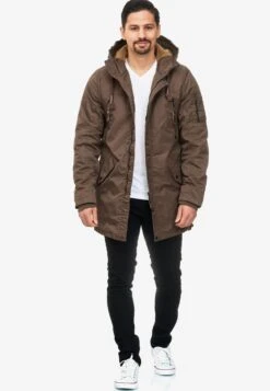 Indicode Jeans Parkas Winterparka Bardsley Heren Bruin -Indicode Jeans Verkoop 13a3d85fae29c3e4fe7f1aff9e748079
