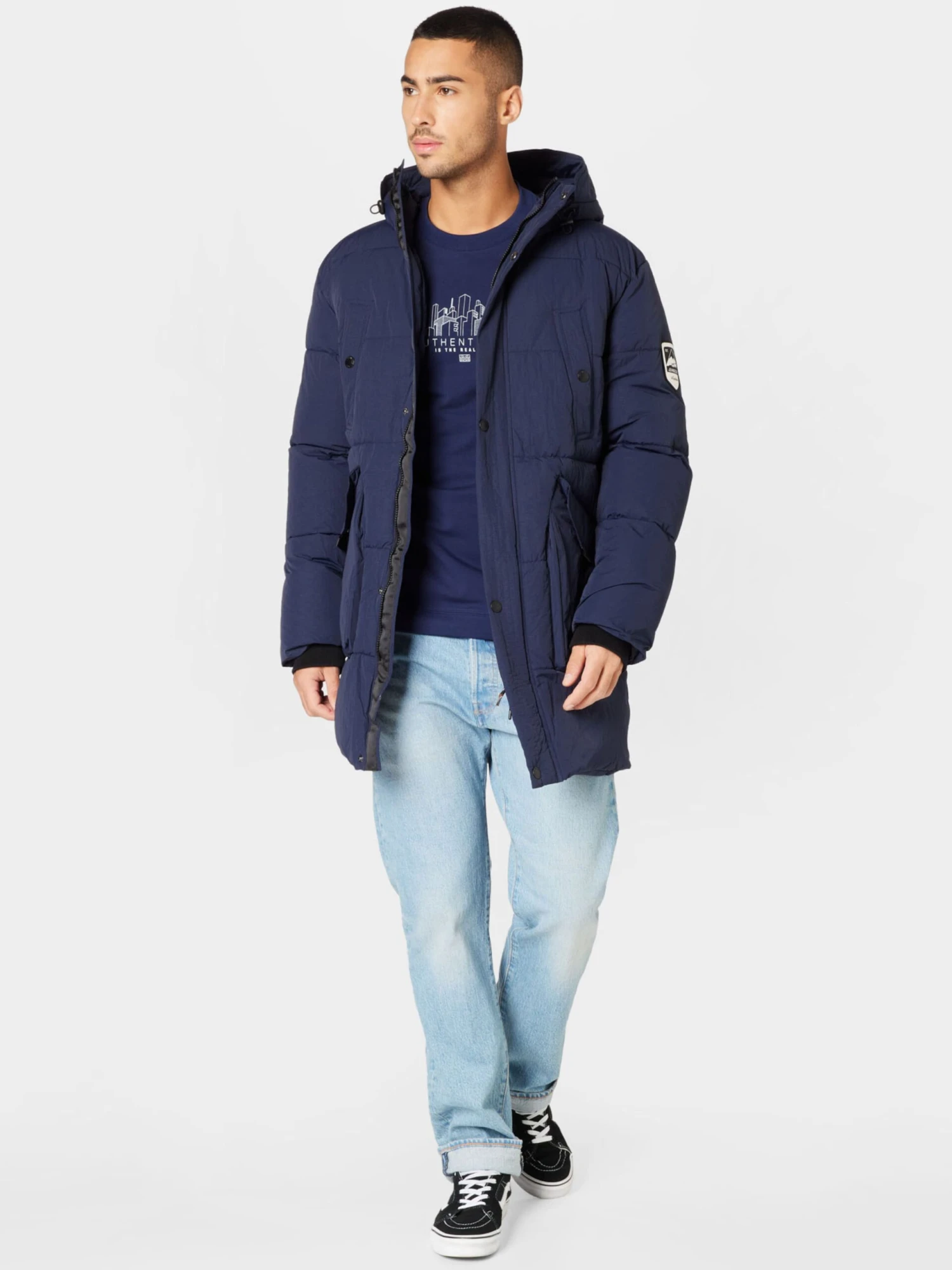 Indicode Jeans Parkas Winterparka Gazelle Heren Navy 5 Indicode Jeans Parkas Winterparka Gazelle Heren Navy - Image 5