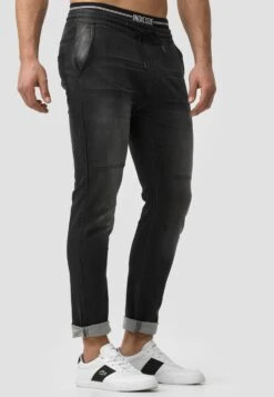 Indicode Jeans Pantalons Slimfit Broek Fabrizio Heren Zwart -Indicode Jeans Verkoop 15dfb3bf438d7980fc35cddc6038c291