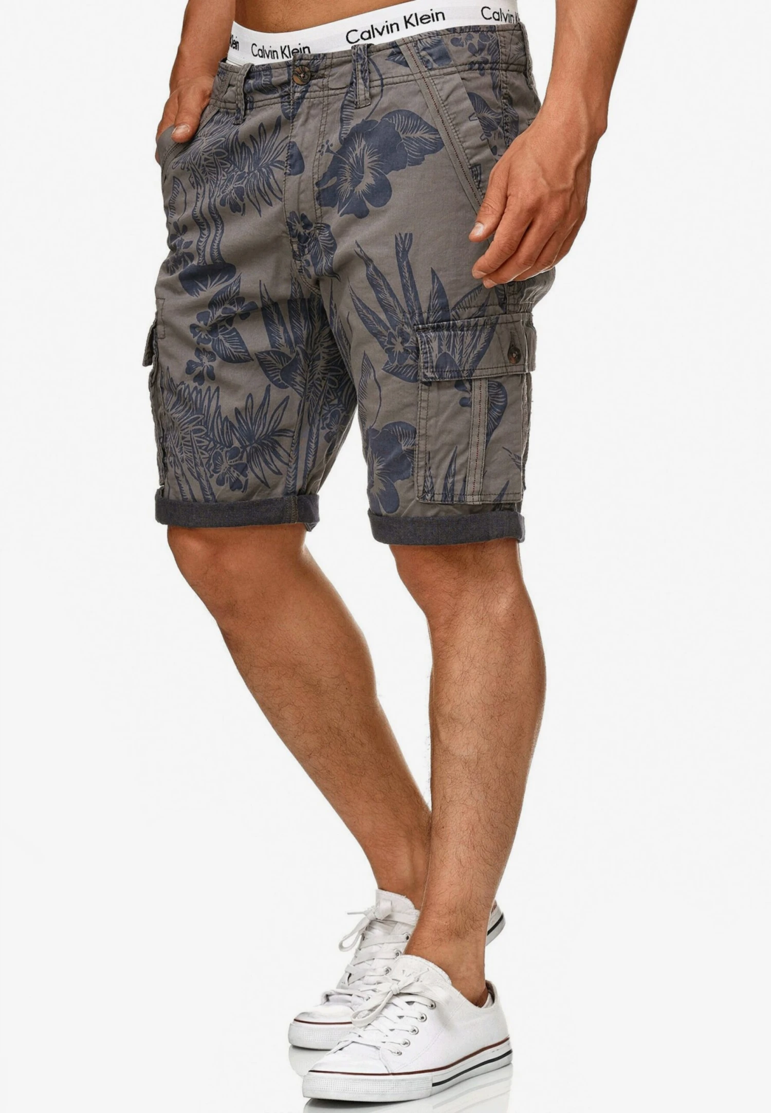 Indicode Jeans Cargo Shorts Regular Cargobroek Albert Heren Rookgrijs 3 Indicode Jeans Cargo Shorts Regular Cargobroek Albert Heren Rookgrijs - Image 3