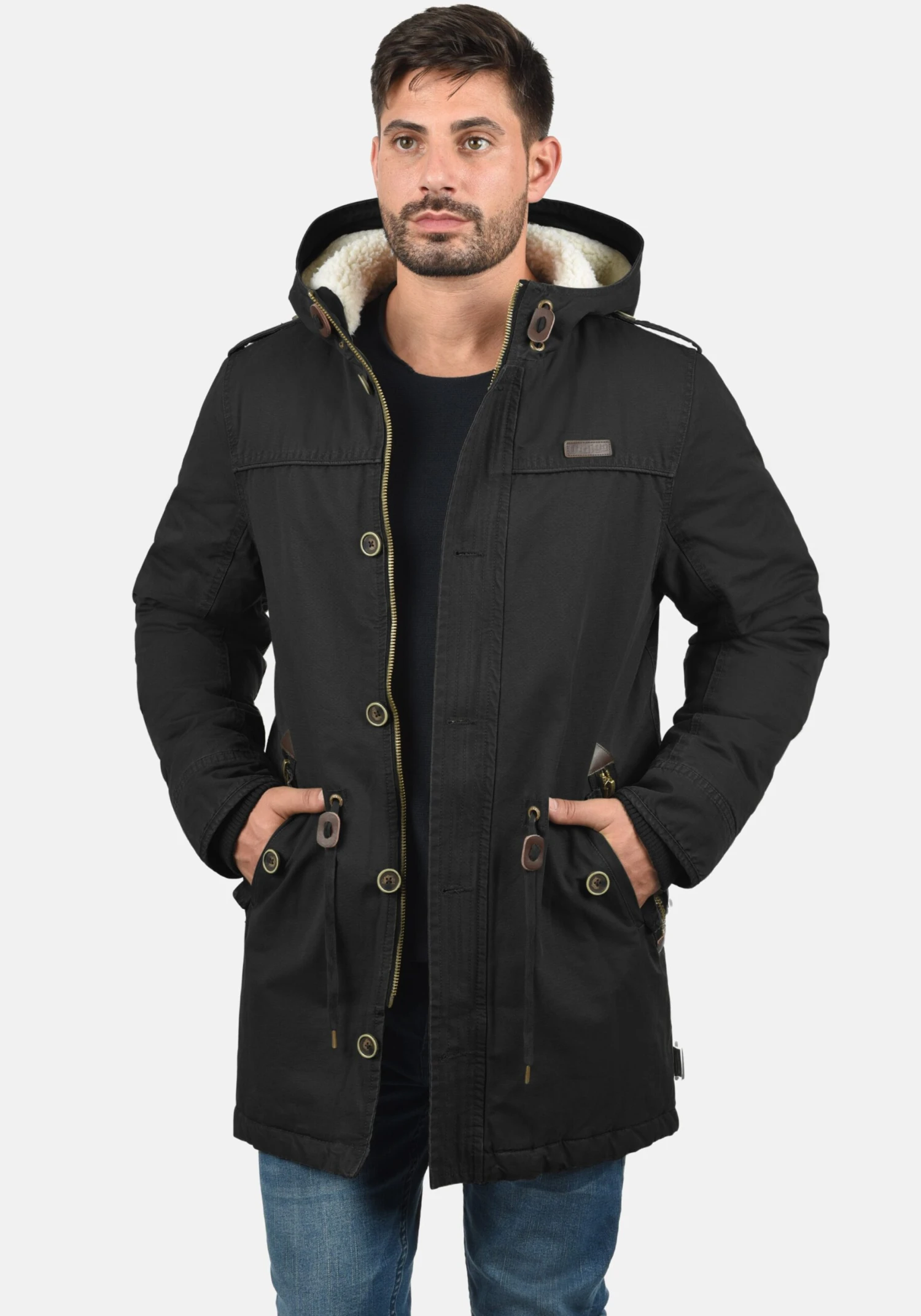 Indicode Jeans Parkas Winterparka Pulsoor Heren Zwart 3 Indicode Jeans Parkas Winterparka Pulsoor Heren Zwart - Image 3