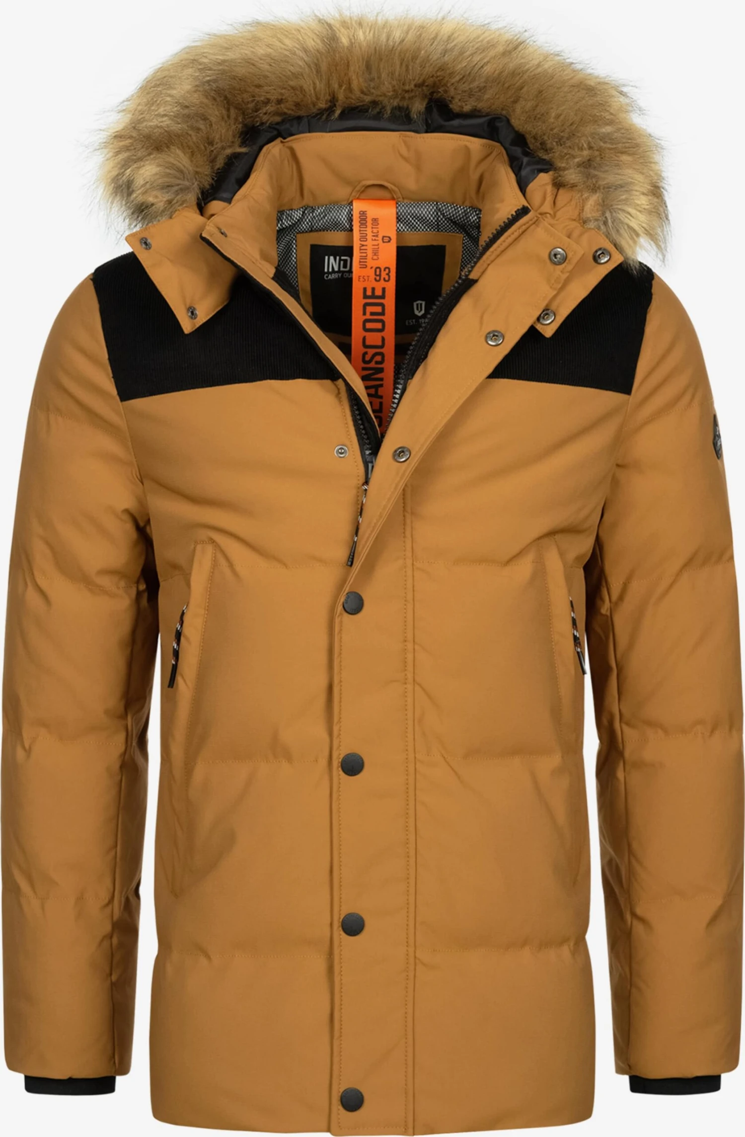 Indicode Jeans Parkas Winterparka Hexyl Heren Bruin 1 Indicode Jeans Parkas Winterparka Hexyl Heren Bruin