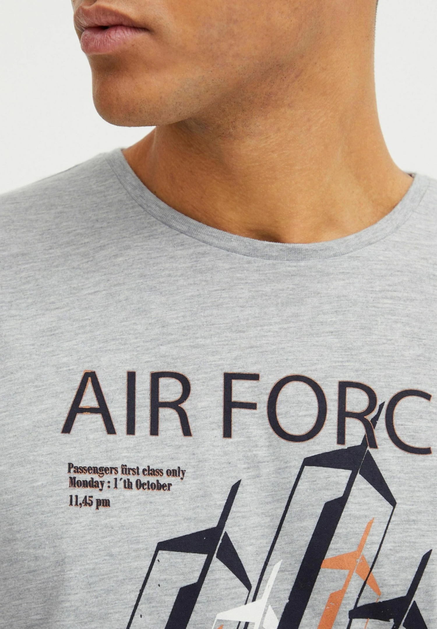 Indicode Jeans Idronny - T-Shirt Print - Light Grey Mix 4 Indicode Jeans Idronny - T-Shirt Print - Light Grey Mix - Image 4