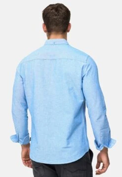 Indicode Jeans Langarm Kepner - Overhemd - Teal -Indicode Jeans Verkoop 1bd1425a94c34cf49a138839985dfe52