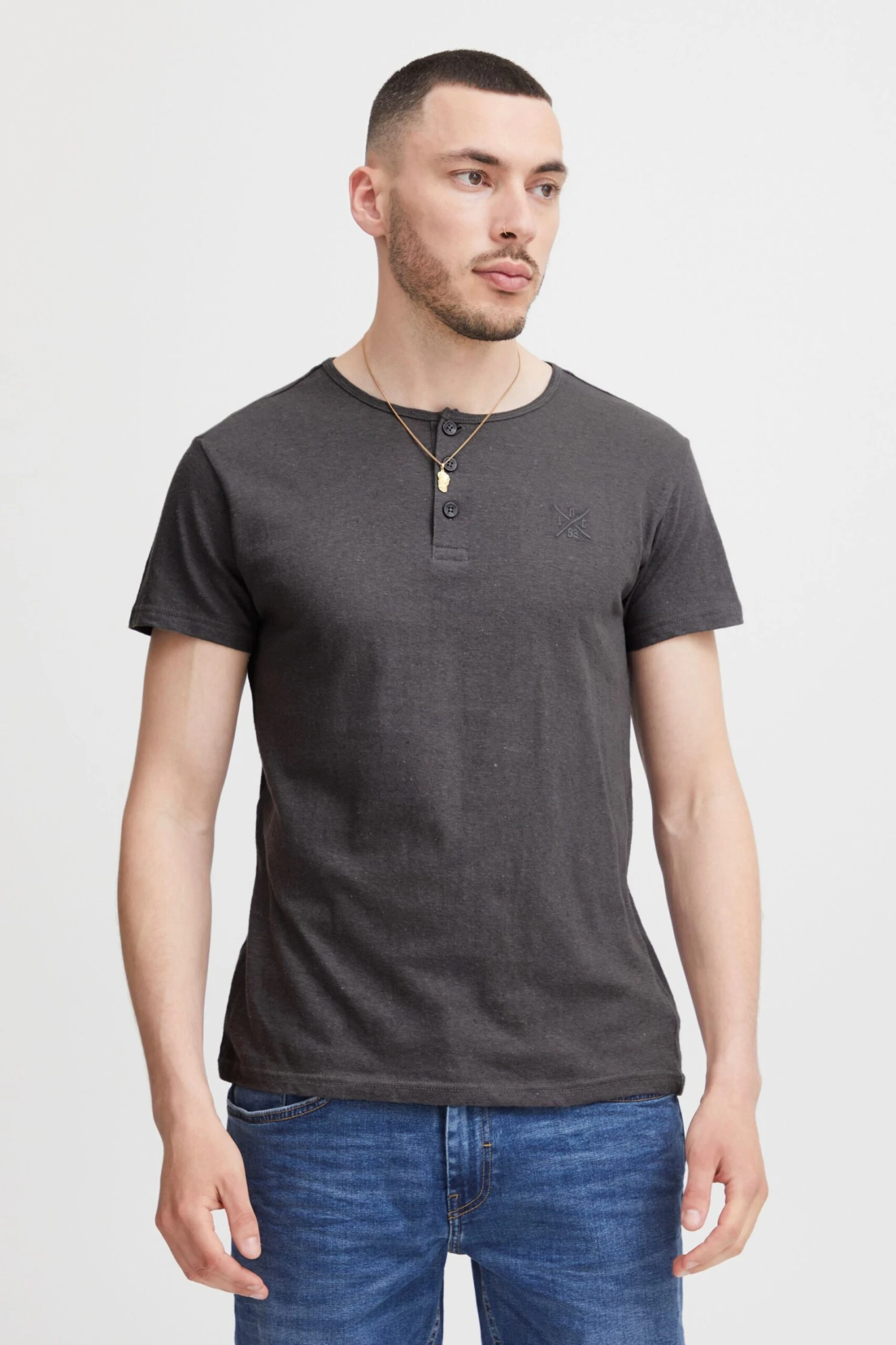 Indicode Jeans T-shirts Shirt Colbing Heren Donkergrijs 2 Indicode Jeans T-shirts Shirt Colbing Heren Donkergrijs - Image 2