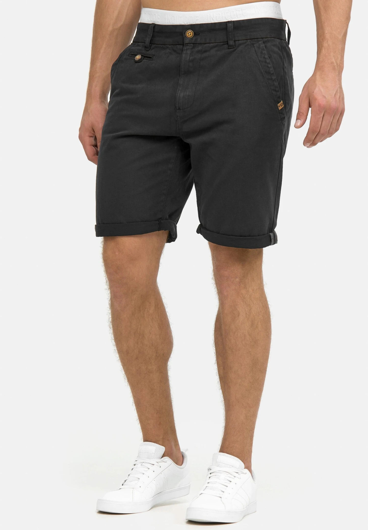 Indicode Jeans Casual Fit - Shorts - Mottled Black 4 Indicode Jeans Casual Fit - Shorts - Mottled Black - Image 4