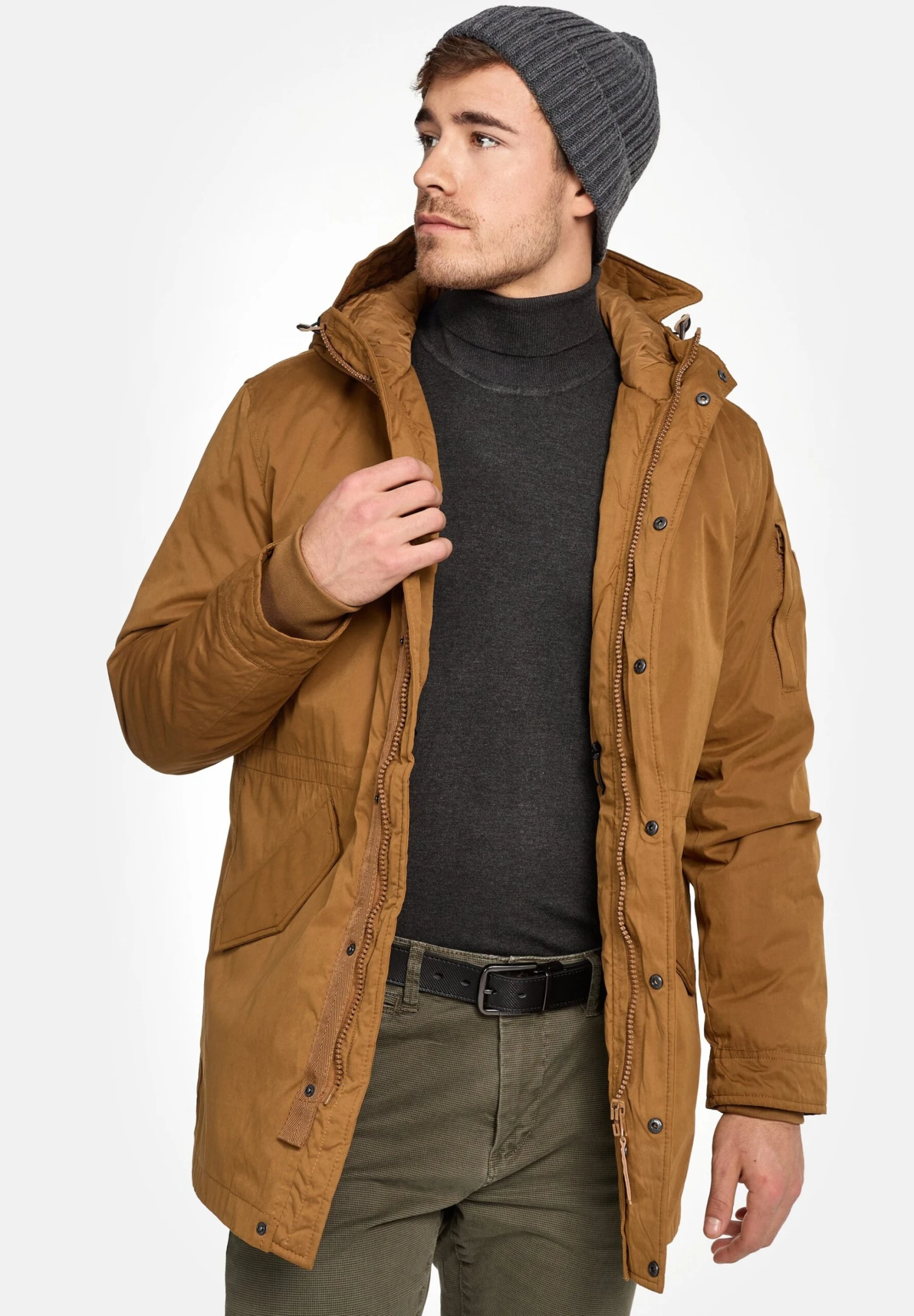 Indicode Jeans Parka - Rubber 1 Indicode Jeans Parka - Rubber