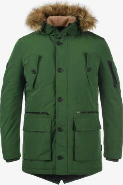 Indicode Jeans Parkas Winterparka Ruffy Heren Groen