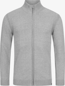 Indicode Jeans Vesten Gebreid Vest Buch Heren Lichtgrijs