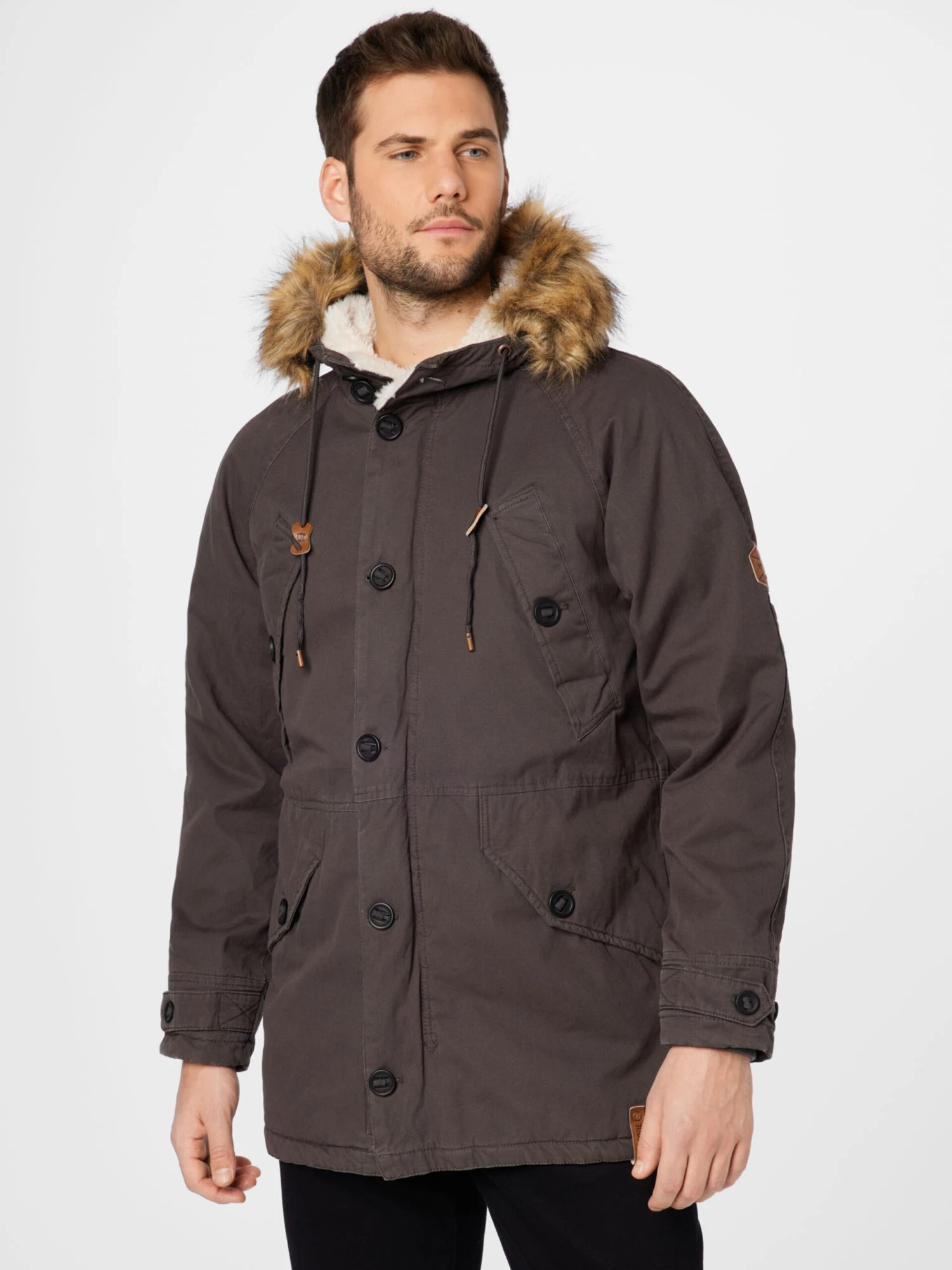 Indicode Jeans Parkas Winterparka Fann Heren Grafiet 3 Indicode Jeans Parkas Winterparka Fann Heren Grafiet - Image 3