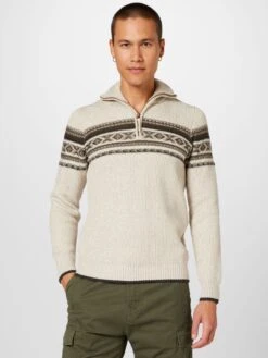 Indicode Jeans Coltruien Trui Noss Heren Ecru -Indicode Jeans Verkoop 21954ab6dc781fda80502f9c428dea7a