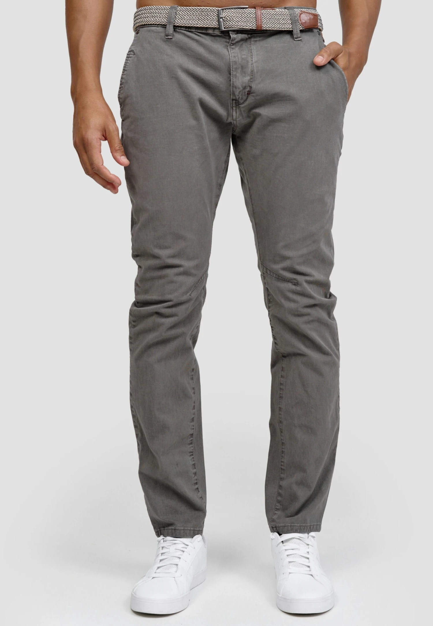 Indicode Jeans Chinos Regular Chino Spence Heren Grijs 2 Indicode Jeans Chinos Regular Chino Spence Heren Grijs - Image 2