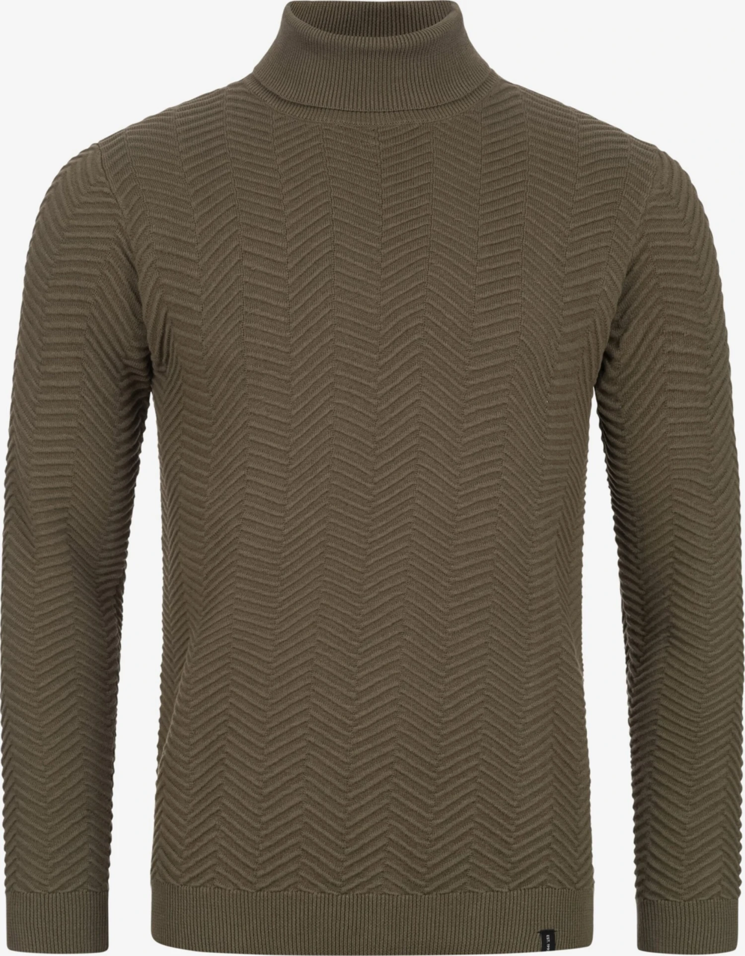 Indicode Jeans Coltruien Trui Saini Heren Donkergroen 1 Indicode Jeans Coltruien Trui Saini Heren Donkergroen