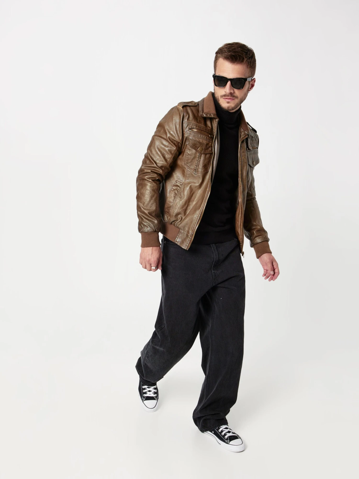 Indicode Jeans Leren Jassen Regular Fit Tussenjas Aaron Heren Bruin 4 Indicode Jeans Leren Jassen Regular Fit Tussenjas Aaron Heren Bruin - Image 4