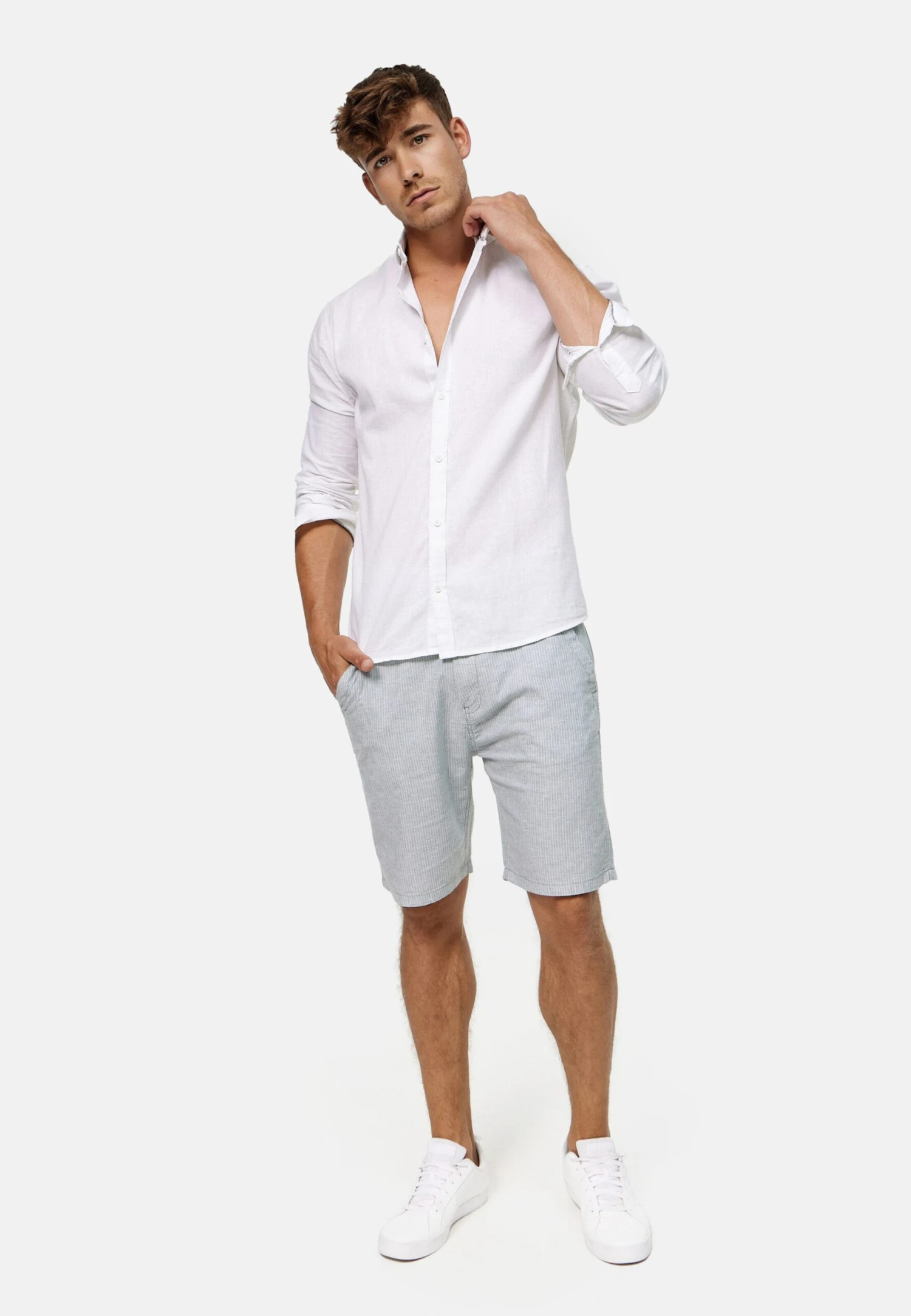 Indicode Jeans Shorts Regular Broek Heren Pastelgroen 3 Indicode Jeans Shorts Regular Broek Heren Pastelgroen - Image 3