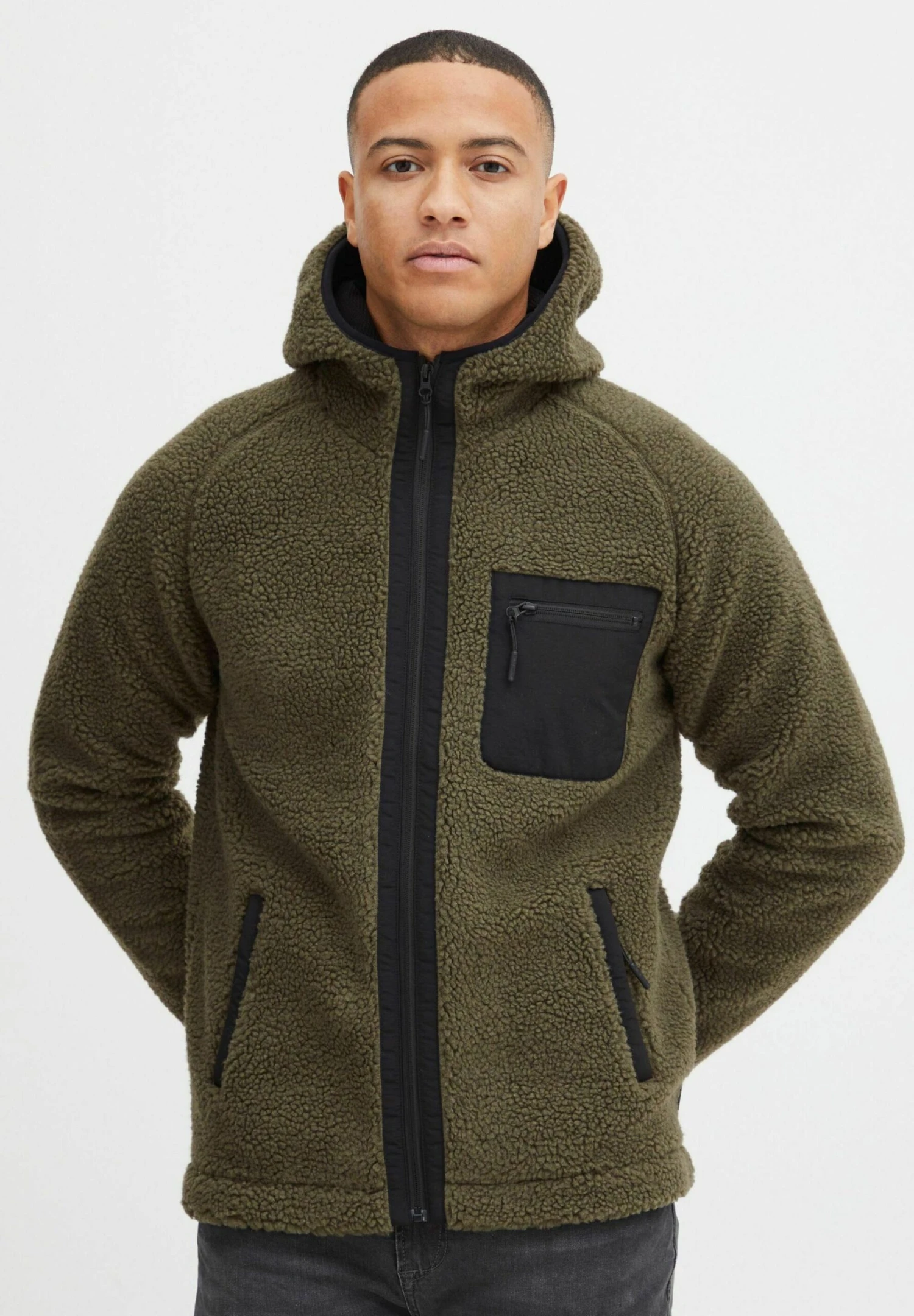 Indicode Jeans Fleecejas - Army 1 Indicode Jeans Fleecejas - Army