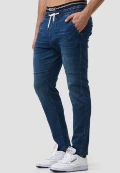 Indicode Jeans Pantalons Slimfit Broek Fabrizio Heren Blauw -Indicode Jeans Verkoop 254a22e71423b9d901f0a2254437a166