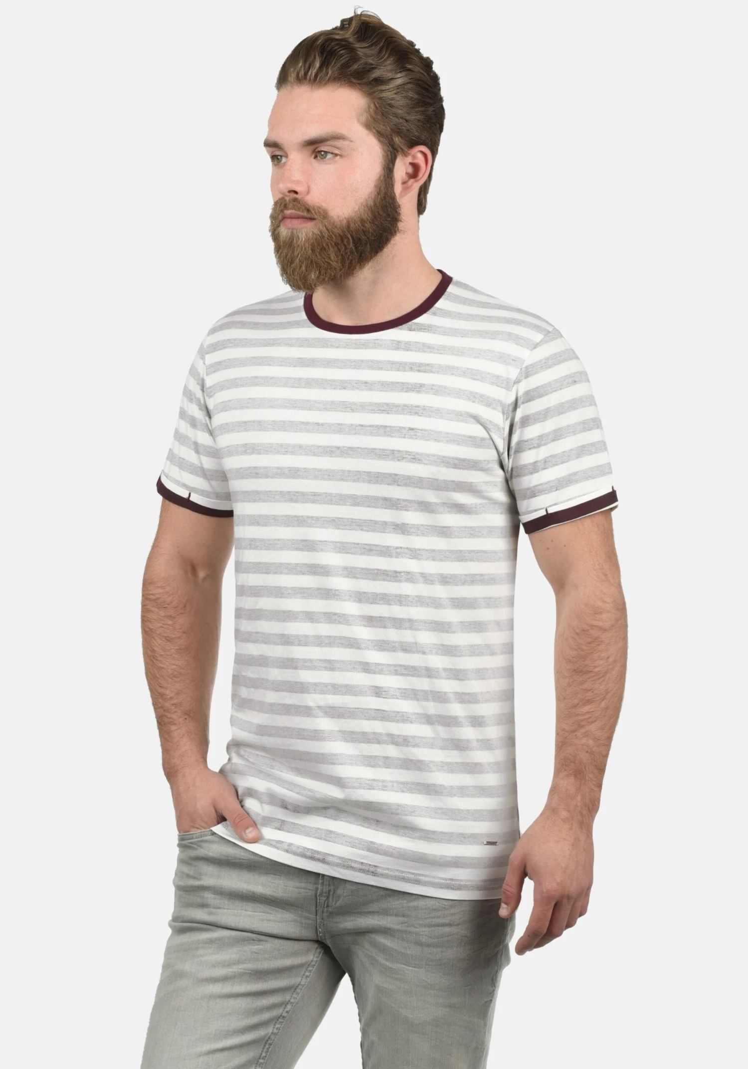 Indicode Jeans T-shirts Shirt Reni Heren Grijs 2 Indicode Jeans T-shirts Shirt Reni Heren Grijs - Image 2