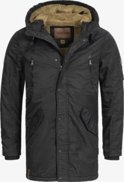Indicode Jeans Parkas Winterparka Bardsley Heren Zwart