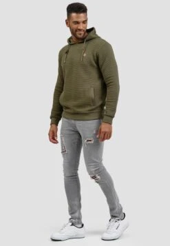 Indicode Jeans Hoodies Trui Heren Kaki -Indicode Jeans Verkoop 280f51f9e50a62e678790e95c75aaf9e