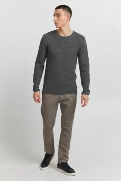 Indicode Jeans Crewneck Truien Trui Corto Heren Grijs -Indicode Jeans Verkoop 28a82916fa7b8701aba1bfff16380572