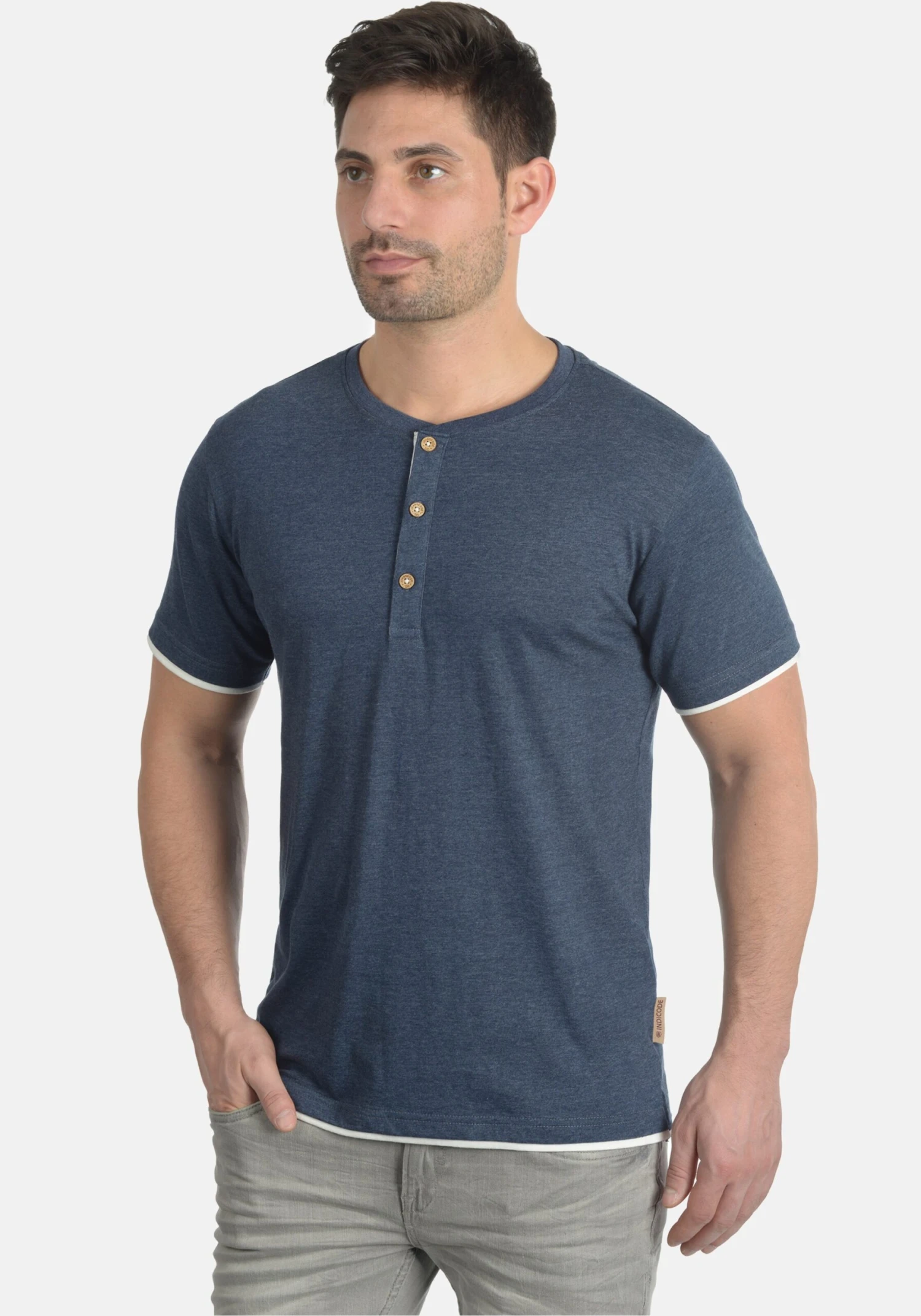 Indicode Jeans T-shirts Shirt Tony Heren Donkerblauw 2 Indicode Jeans T-shirts Shirt Tony Heren Donkerblauw - Image 2