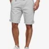 Indicode Jeans Chino Shorts Regular Chino Cuba Heren Lichtgrijs