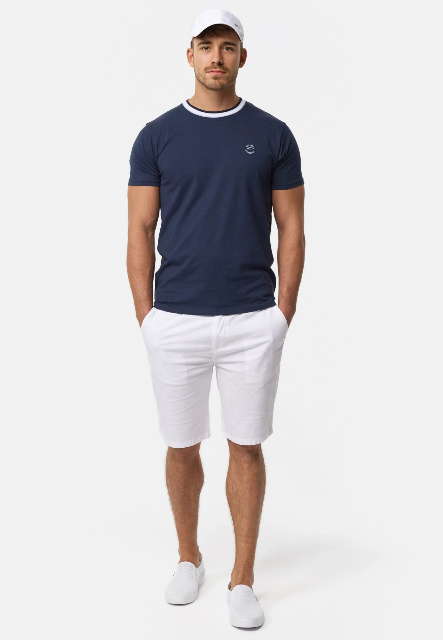 Indicode Jeans T-Shirt Basic - Navy 2 Indicode Jeans T-Shirt Basic - Navy - Image 2
