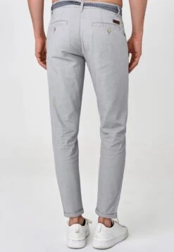 Indicode Jeans Chinos Slimfit Chino Bryne Heren Lichtgrijs -Indicode Jeans Verkoop 2ad635da3618da836524488db93a6c08
