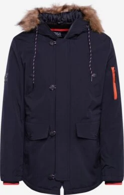 Indicode Jeans Parkas Winterparka Leake Heren Zwart