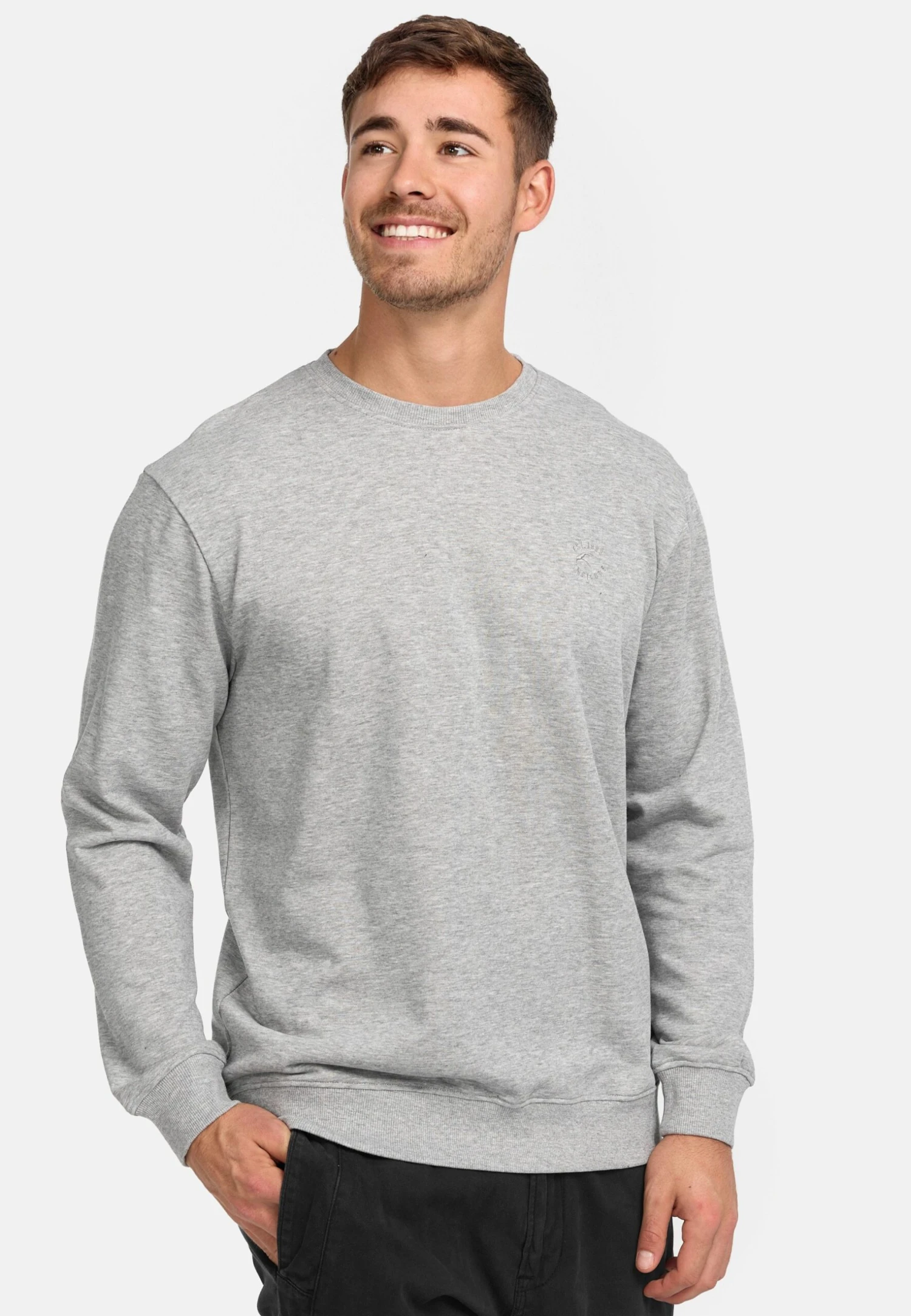 Indicode Jeans Holt - Sweater - Lt Grey Mix 1 Indicode Jeans Holt - Sweater - Lt Grey Mix