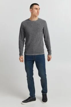 Indicode Jeans Crewneck Truien Trui Karpo Heren Grijs -Indicode Jeans Verkoop 2bda59117ada74dbb8ea09d514d12ca0