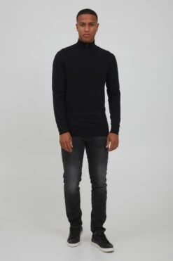 Indicode Jeans Coltruien Trui BADDON Heren Zwart -Indicode Jeans Verkoop 2c4f6e26dd43b53670e9af87e4cc87bb