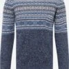 Indicode Jeans Crewneck Truien Trui Ricard Heren Navy / Smoky Blue