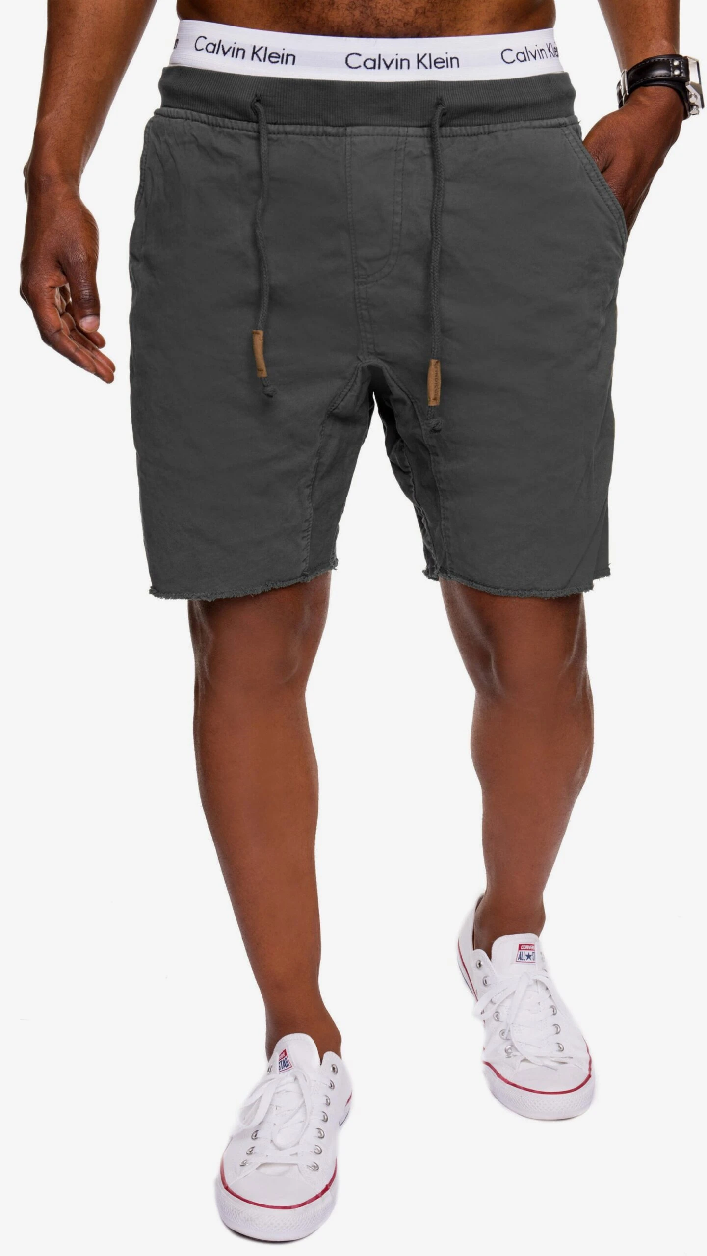 Indicode Jeans Chino Shorts Loosefit Chino Carver Heren Donkergrijs 2 Indicode Jeans Chino Shorts Loosefit Chino Carver Heren Donkergrijs - Image 2